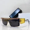 Summer Outdoor Shield w kształcie tarczy Wonder Boy III okulary projektanci mężczyźni Kobiety duże tytanowe stopy żółte ramy podróżne okulary przeciwsłoneczne BPS-127D