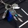 Decorative Figurines Emerald Dream Trap Key Chain Pendant Artistic Style Turquoise Trumpet Sad Friend Gift Creative Gifts
