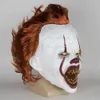 جوكر مخيف رعب جديد قاد قناع Pennywise Cosplay Stephen King الفصل الثاني مهرج اللاتكس أقنعة خوذة عيد الهالوين Props S