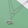 Colliers pendants mode coréenne Exquise Himitone Skull Pendant Collier Punk Gothic Cross Collier Party Bijoux Womens Wear Accessoires J240513