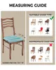 Couvriers de chaise nordique à bande nordique Tyrette turquoise Coussin Stretch Stretch Cabinet Holbovers pour Home El Banquet Salon