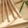 Kubki jednorazowe słomki 12pcs bambusowe picie z zestawem pędzla czyszczącego wielokrotnego użytku ekologicznego imprezyjnego baru kuchennego