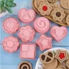 Bakning formar 8st valentiner dag kakor skärmar älskar hjärta fondant embrosser stämpel kex mögel bröllop fest dekor diy bakverk bakvara