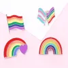 Creative Rainbow brooch, Love Rainbow Bridge Rainbow Flag Alloy Emblem Cartoon Cute Clothing Pins, and Small Accessories AB289