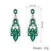 Boucles d'oreilles de cerceau bijoux long lustre Crystal for Women Wedding Accessories Gifts Style