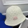 女性キャンディーカラー織り帽子のためのファッションバケットハット夏の帽子26944
