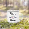 Mugs Team Bride French Print Mug Bachelorette Party Drink Wine Juice Cup Bridesmaid kaffekoppar Brudbröllopsduschgåvor