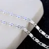 Kedjor 925 Sterling Silver 16/18/20/22/24 Inch 2mm Charm Chain Necklace For Women Man Fashion Wedding Party Jewelry