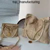 2024SS Casual Straw Bags Designer Tote Baga Pearl Chains Crossbody Luksusowa torebka moda ramię płótno Lady Letter Torebka Portfel telefon