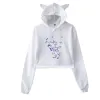 Laufey merch crop top hoodie voor tienermeisjes streetwear hiphop kawaii katoor harajuku bijgesneden sweatshirt pullover tops