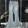 Letter afdrukken uitlopende broek designer jeans voor vrouwen hoogwaardige denim broek Street Style Long Pant Hiphop -kleding
