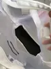 디자이너 블랙 흰색 메쉬 숄더 가방 여성 패션 쇼핑 가방 클래식 레터 로고 투명한 세척 가방 리본 장식 해변 휴대용 환경 가방