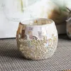 Lâmpadas de mesa feitas de mosaico de mosaico artesanal Jar Tealight Hotors Pen Home Decor Gifts