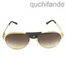 Винтажный высококачественный оригинальные солнцезащитные очки 1to1 Catiere с логотипом бренда Luxury Designer Sunglass для женщин Мужские мужские авиатор золотой коричневый дизайнер моды Eyewe Sunglass