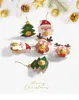 Gift Wrap 60Pcs Christmas Tree Candy Card Box Small Elevator Decoration Blessing Wish With Gold Rope