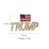 American Diamond 2024 Trump Patriotic Brooch Republican Campaign Pin Commemorative Badge