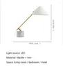 Lampes de table Belle lampe nordique LED moderne blanc créatif vintage marbre de bureau pour la décoration intérieure Étude de chambre à coucher de salon