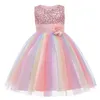 Abiti da ragazza Flower Girl Birthday Party Communione Santa Paggina Dress Dress Festival Festival Dink Drening Vestitidos de Fiesta Y240514