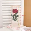 Gift Wrap 10Pc Single Flower Bouquet Bag Color Border Transparent Handbags Wine Tote Bags Box Wedding Party Packing Handheld PVC