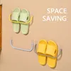 Hooks Plastic Shoes Storage Racks No Punching Wall-mounted Slippers Drain Rack Shelf Sneakers Organizer Bedroom Bathroom Accessories