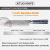 Damascus Santoku -mes 7 inch keukenmes ultra scherpe Japanse VG10 67 lagen stalen kok mes hoog koolstof vlees fruitmes