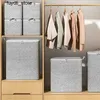 Opslagboxen Binnen een driedimensionale opbergdoos met Windows Organisation Box Fabric Foldable grote capaciteit Garderobe Storage S24513