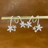 Ryggar örhängen GRA REAL 925 Sterling Silver Romantic Flowers Ear Cuff For Women Gold Plated Zircon Clip Fashion Jewelry Pendientes