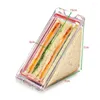 Opslagflessen Bento Box Triangle Sandwich Container Herbruikbare DIY Lunch Wedge Boxes Acryl Clear Baking Pastry Tools Maker voor kinderen