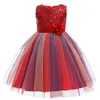 Abiti da ragazza Flower Girl Birthday Party Communione Santa Paggina Dress Dress Festival Festival Dink Drening Vestitidos de Fiesta Y240514