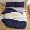 Conjuntos de ropa de cama de alta calidad Color sólido sólido Piel Soft Soft 3 4 PCS Cubierta de la cama de la cama de la cama de almohada