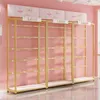 Kök förvaringsbh Display Hangers Rack Store Design för Golden Multi-Layer Hook Shelf Exquisite High-End Underwear Stand