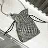 럭셔리 디자인 라인 스톤 이브닝 가방 수제 다이아몬드 반짝이는 핸드백 어깨 크로스 바디 백을위한 파티 웨딩 클럽 가방