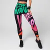 Leggings femminili leggings con stampa graffiti Donne leggings senza cuciture Fitness High Witness Pantaloni dell'anca Sollettini sportivi elastici Y240508