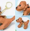 4Colors PU Leer schattig hondenmodel Keychain Key Chains Ringhouder Fashion Cool Design Keychains For Porte Clef Gift Men Women Car Bag Hanger Accessoires Geen doos