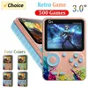 G5 retro handheld gameconsole met 500 klassieke games 3.0 inch scherm draagbare gamepad macaron kleur 1020 mAh oplaadbare batterij