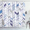 Creative Geometric Shower Curtain Set Mid Century Simple Line Graphiques Résumé ART ART DÉCOR DE SALLE DE SALLE POLYESTER CURTON DE BAIN CURTON 240514