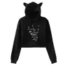 Laufey merch crop top hoodie voor tienermeisjes streetwear hiphop kawaii katoor harajuku bijgesneden sweatshirt pullover tops