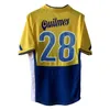 1998 1999 Boca Juniors Jersey Retro Soccer Tevez Riquelme Batistuta Caniggia Palermo Home Away Mangas curtas Camisas de futebol uniformes