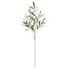 Dekorativa blommor 3packar Artificial Olive Tree Leaves Bouquet Wedding Flower Arrangement Green