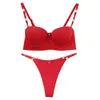 Conjuntos de sutiãs 2023 Novo Sexy 32/70 34/75 36/80 38/85 40/90 Bras Set White Beige Black Black Grn Red Red BC Cup de roupas íntimas para mulheres lingerie y240513