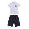 Roupas Defina o uniforme escolar infantil Conjunto de formatura JK JK Summer Primary English Performance Camisa de manga curta