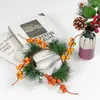 Ljusstake Jultema Holder Candlestick Wreath Decorative Glass Tealight för bordsläpp