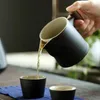 Ensembles de usaves de thé 1 set de voyage de voyage 1 pot 2cups en céramique petite théière de kungfu avec tasse de thé pour adultes accessoires portables amateurs