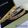Luxury bracelet designed for people High Clover Bracelet Womens Narrow Gold 18K Rose with common vanlay