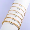 Bracelets de liaison en acier inoxydable en or couleur plate plaquée