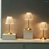 Lampy stołowe 3 kolory Lampa LED Crystal Lampa ładowna nocna nocna światło romantyczne bezprzewodowe kreatywne akryl do sypialni salon