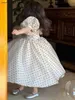 Najlepsze designerskie ubrania dla dzieci sukienki dla dziewczynek dziecięce spódnica poliester włókna dziecięce rozmiar 90-160 cm czarny druk plamisty księżniczka 24MAR