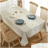 Table Cloth Lime Plaid Pvc Desktop Household Rectangar Printed Tablet Is Simple Dining Fitted Tablecloth 24Pra102401 Drop Delivery H Dh7Ht