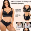 Femmes pour femmes Femmes Femmes Deep Cup Bra e Back Fat Fl Emage Sontrwire avec Shapewear Incorporated Push Up Sports T-Shirts Bras Dro Dhuon