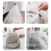 Storage Bags Foldable Mesh Washing Bra Laundry Bag Basket Household Clean Organizer Drawstring Beam Port Cleaning